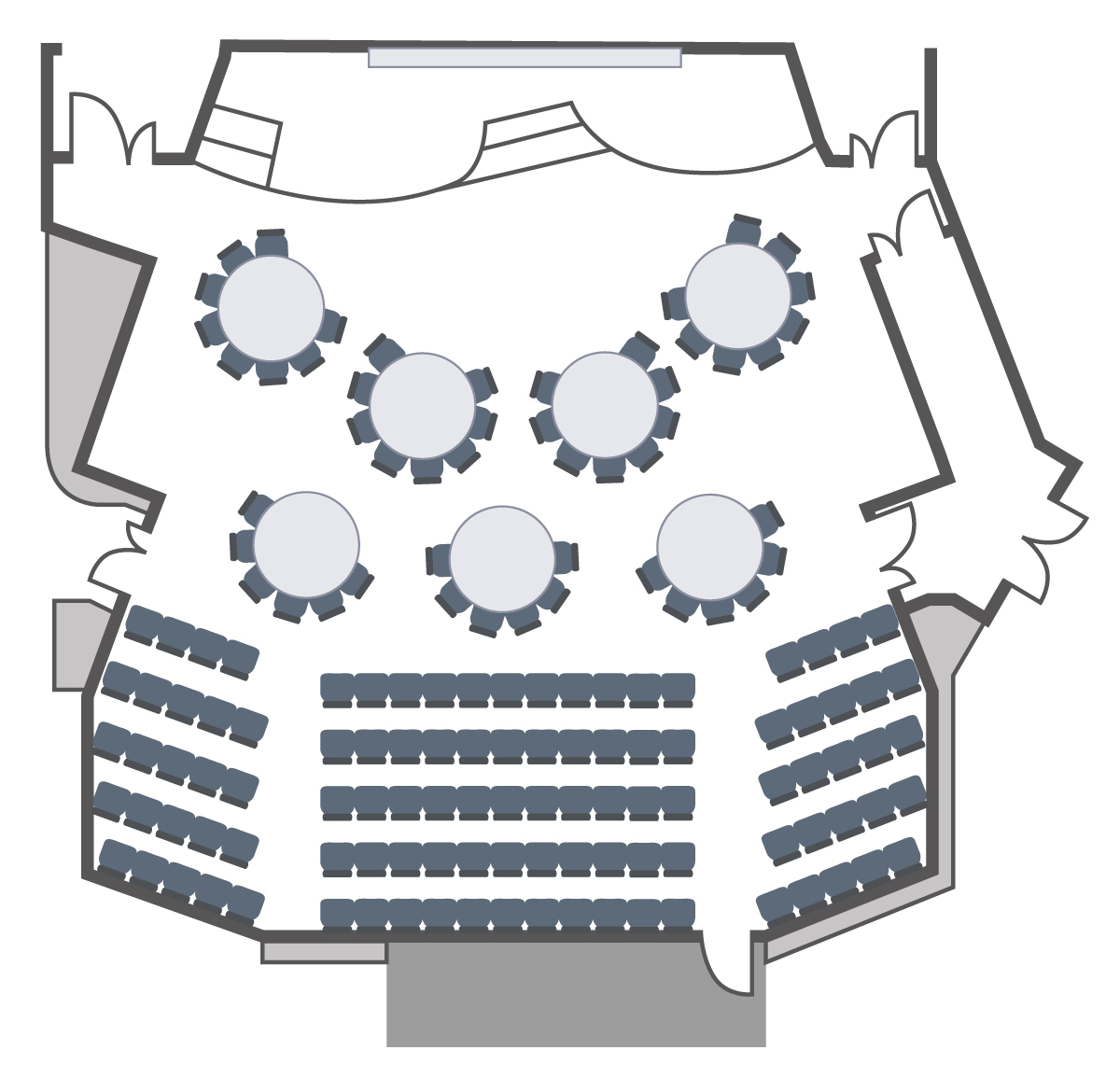 Squire theatre layout for event