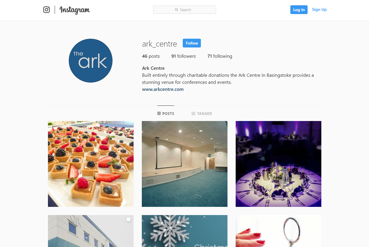 Ark Centre Instagram Screenshot