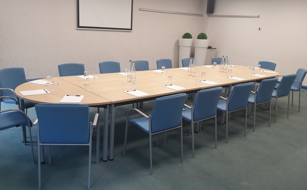 Caspian Room in Boardroom Layout at The Ark Conference Centre Basingstoke Hampshire