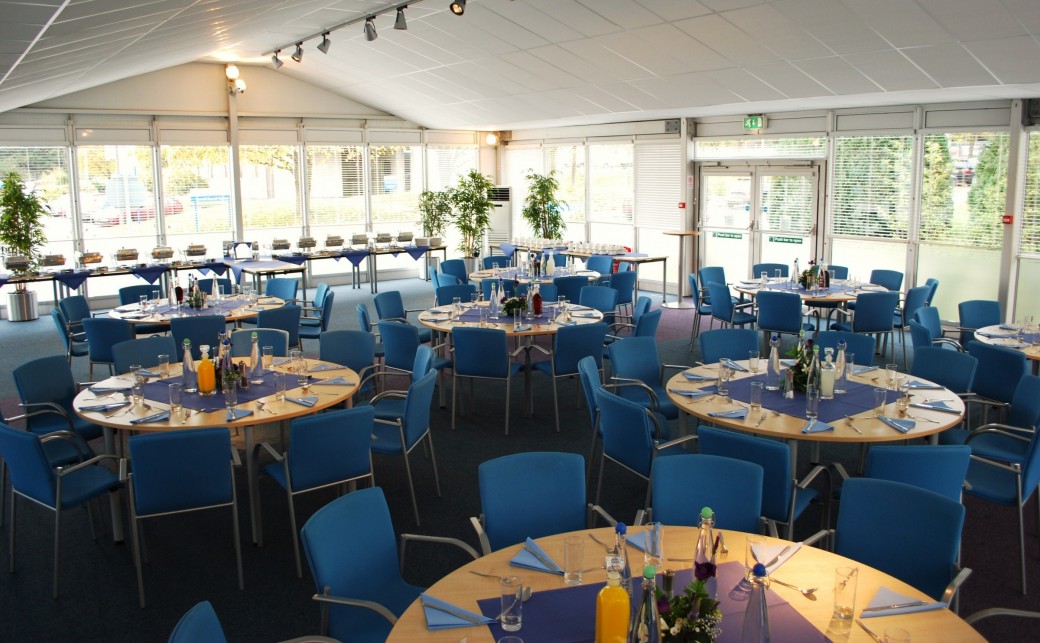 Pavilion Room in Dining Layout at The Ark Centre in Basingstoke