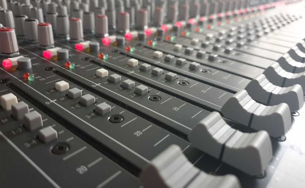 Sound Mixing Desk in the Squire Lecture Theatre at The Ark Conference Centre