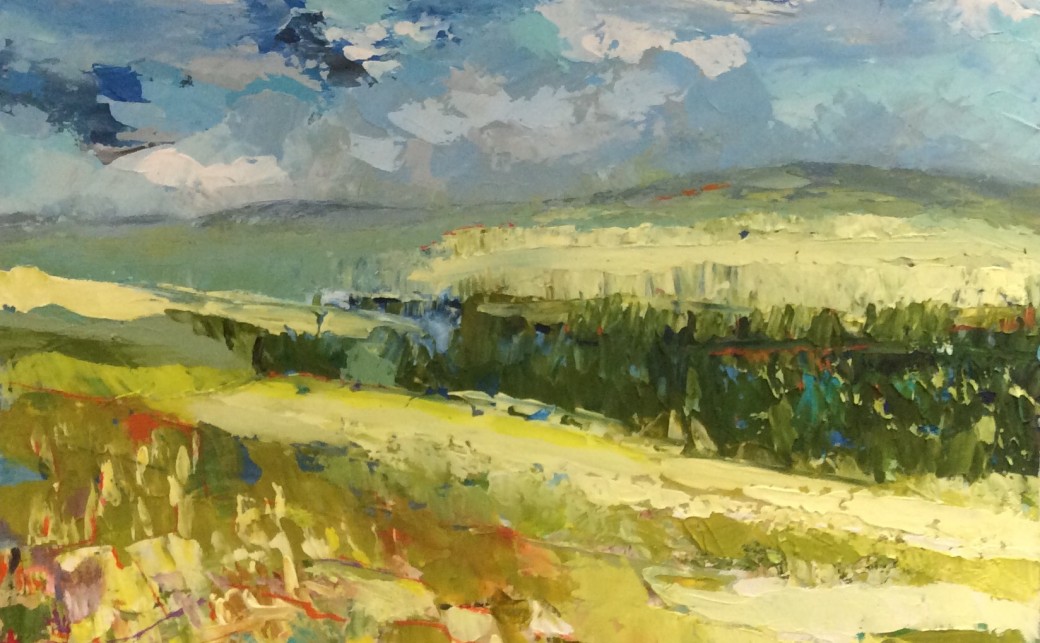 Anne Jane Waters | Stolen View across The Water Meadows