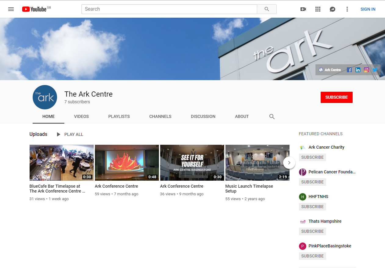 Ark Centre YouTube Screenshot